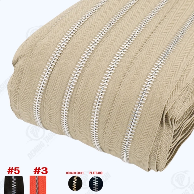 Cierre / cremallera metal importado BEIGE HUMO #3, #5, codigo 11307 ...