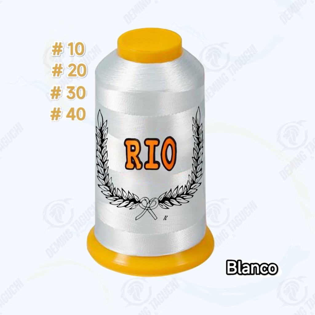 Hilo Río Nylon BLANCO – Grosor #10, #20, #30, #40 | Ideal para Calzado, Cuero y Sintético