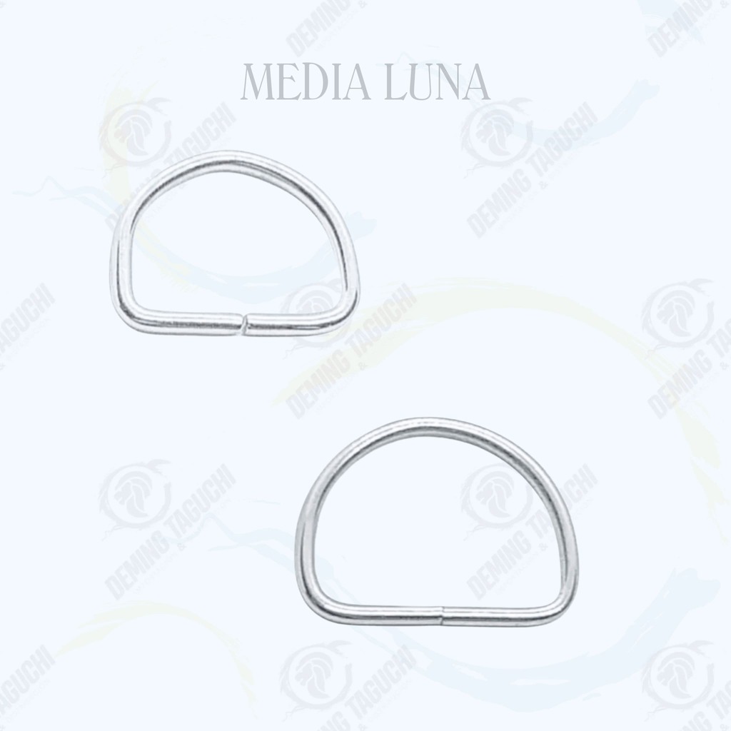 Media Luna Metal PLATEADO Simple 2cm, 2.5cm, Anillo D Media Luna, Media Luna Metálica Versátil para Accesorios, D-Ring para Bolsos y Mochilas, Herraje Media Luna de Acero, Anillo D Media Luna para Carteras y Mochilas, Accesorio Metálico Media Luna para Bolsos, D-Ring Media Luna para Uso Multifuncional, Media Luna para Accesorios, Anillo D Metálico para Carteras y Mochilas, Media Luna para mochilas en Lima