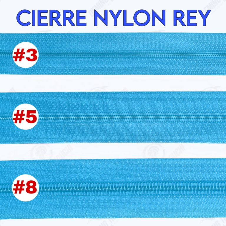 Cierre / Cremallera Nylon Nacional Rey TURQUESA código 530 – Grosores ...