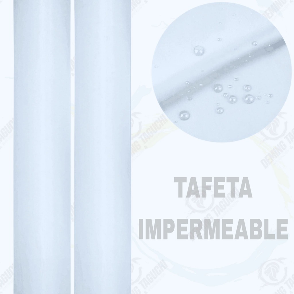 Tafetan Impermeable BLANCO, 90 gramos, Tela impermeable de tafetán, Tafetán repelente al agua, Tafetán recubierto impermeable, Tela sintética impermeable, Tafetán de poliéster impermeable, Tela ligera resistente al agua, Tafetán para ropa impermeable, Tela para impermeables y cortavientos, Tafetán para mochilas impermeables, Tela de nylon impermeable tafetán, Tafetán con recubrimiento PU, Tafetán con recubrimiento PVC, Tela para exteriores impermeable.