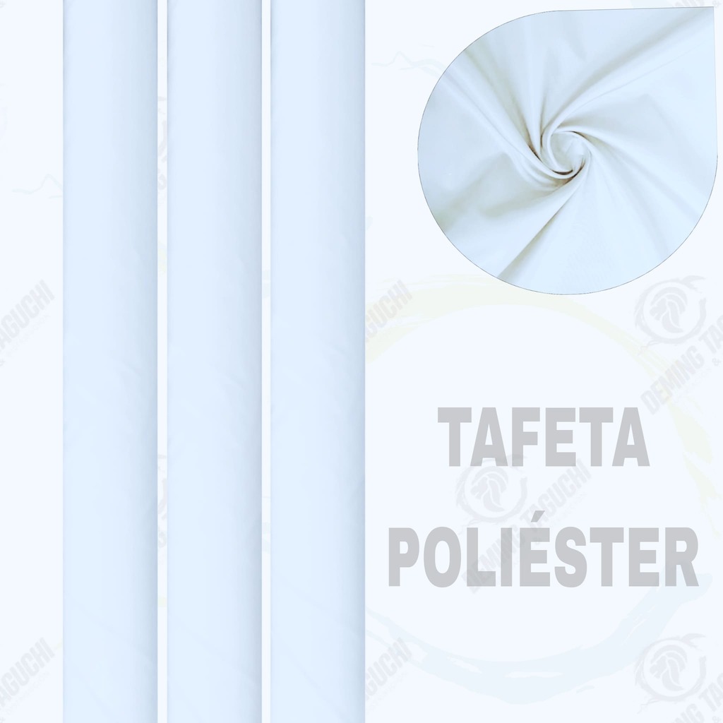 Tafetan Poliester BLANCO, 80 gramos, Tela poliéster, Tela tafeta para forros, Tela resistente, Tela para ropa deportiva, Tafetán sintético, Tela para bolsos, Tela para decoración, Tafetán para confección, Tela suave y ligera, Tela multifuncional.