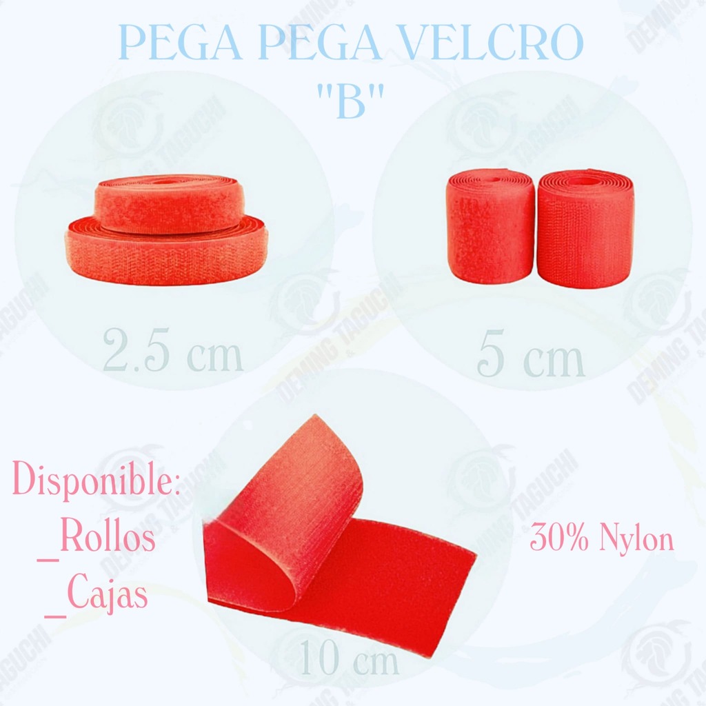 Pega Pega Chino B- ROJO 2.5cm, 5cm, 10cm, Velcro Industrial Resistente, Pega Pega Fuerte Para Uso General, Velcro Durable Para Diversos Usos, Pega Pega O Velcro De Alta Resistencia, Velcro Para Manualidades Y Ropa, Pega Pega Para Bolsos Y Mochilas.