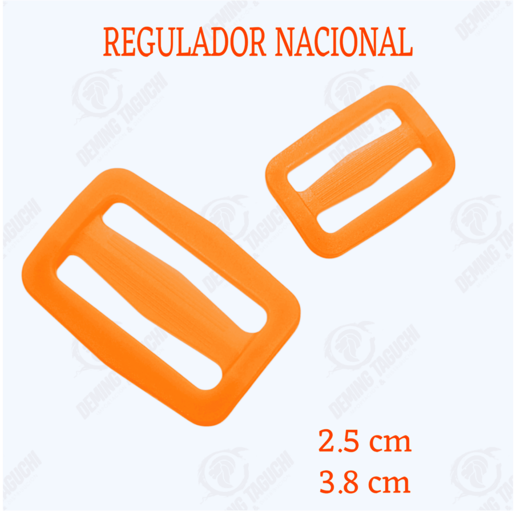 Regulador ANARANJADO Plástico Nacional 2.5CM, 3.8CM | Ideal para Ajustar Correa de Mochilas y Maletines