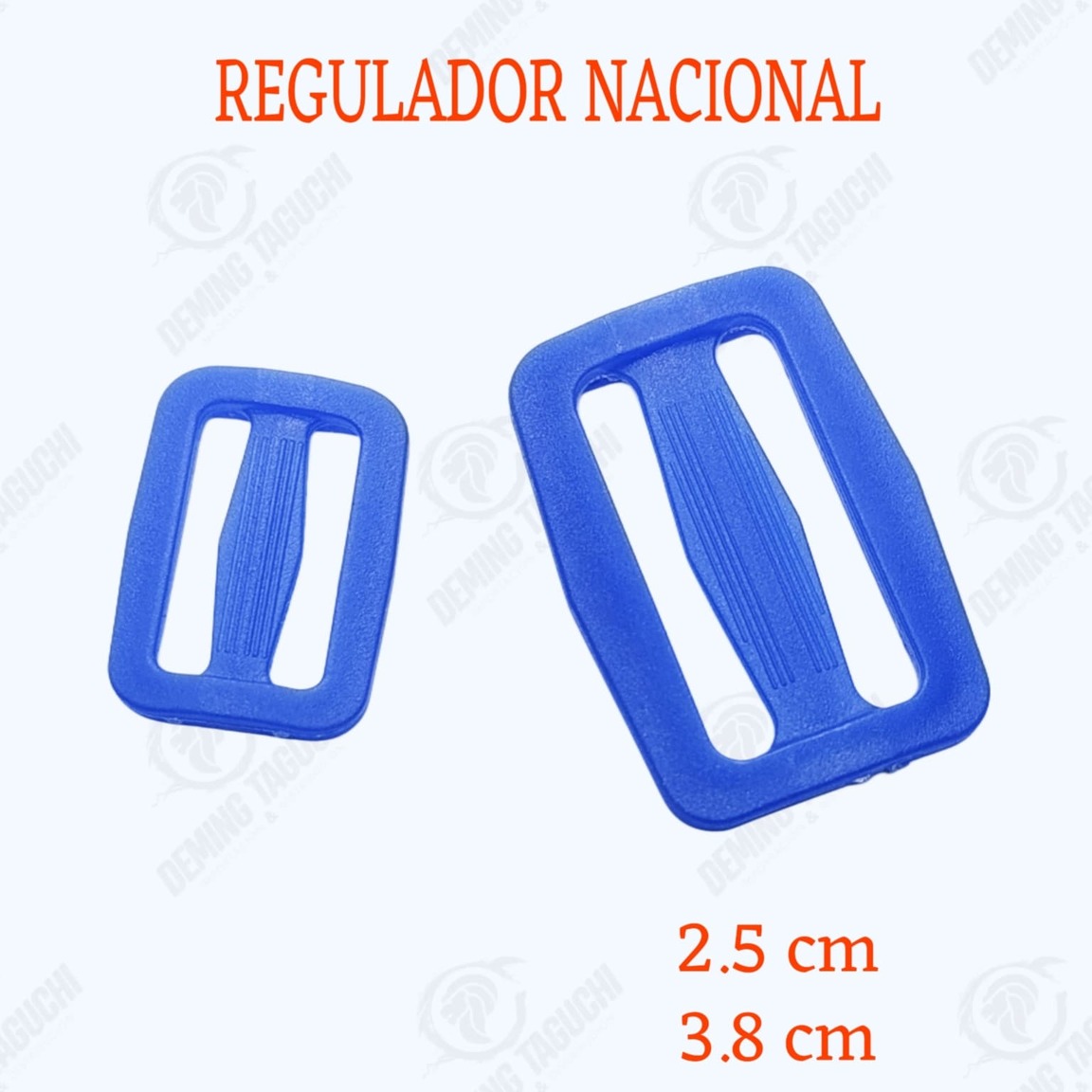 Regulador Plástico Nacional AZULINO 2.5cm, 3.8cm, Regulador Plastico Para Mochilas, Regulador Nacional Lima Peru, Regulador Por Mayor, Regulador Por Ciento y Millar, Regulador Plastico Para Mochilas Regulador Por Millar.