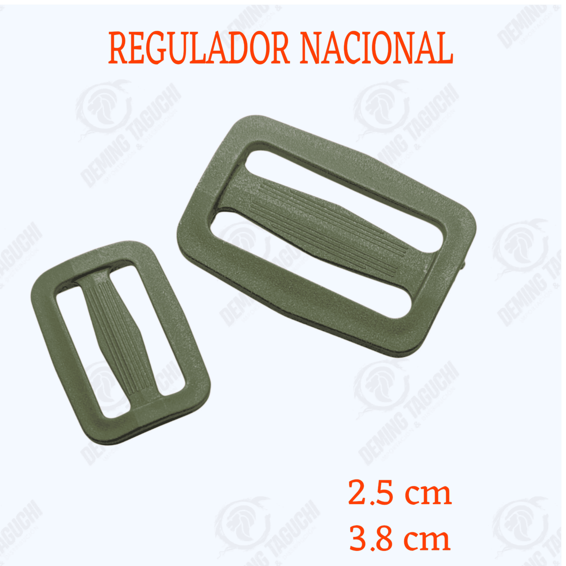Regulador Plástico Nacional VERDE MILITAR 2.5cm, 3.8cm, Regulador Plastico Para Mochilas, Regulador Nacional Lima Peru, Regulador Por Mayor, Regulador Por Ciento y Millar, Regulador Plastico Para Mochilas Regulador Por Millar.