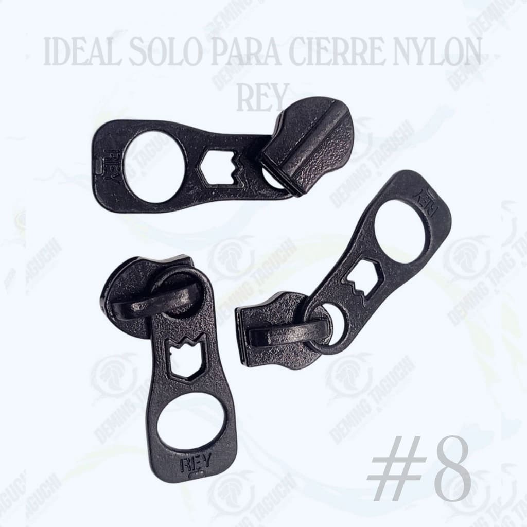Deslizador Rey Nylon #8 NEGRO Modelo Apolo | Confección de Mochilas, Morrales, Carteras, Bolsos, Estuches y Accesorios Textiles