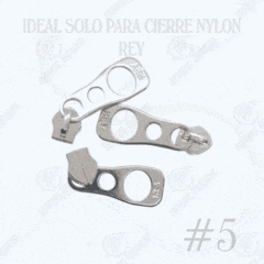 Deslizador Rey Nylon #5,#8 PLATEADO Modelo Apolo | Confección de Mochilas, Morrales, Carteras, Bolsos, Estuches y Accesorios Textiles