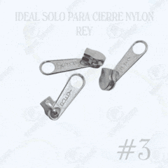 Deslizador Rey Nylon #3,#5,#8 PLATEADO Modelo clásico | Confección de Mochilas, Morrales, Carteras, Bolsos, Estuches y Accesorios Textiles
