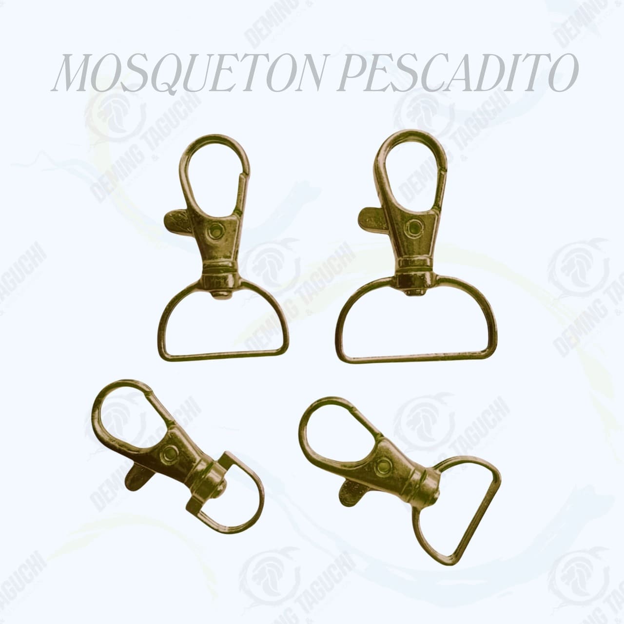 Mosquetón Pescadito Metal BRONCE Grosor Intermedio – 1CM, 1.5CM, 2CM, 2.5CM | Lanyards, Llaveros y Bolsos Pequeños