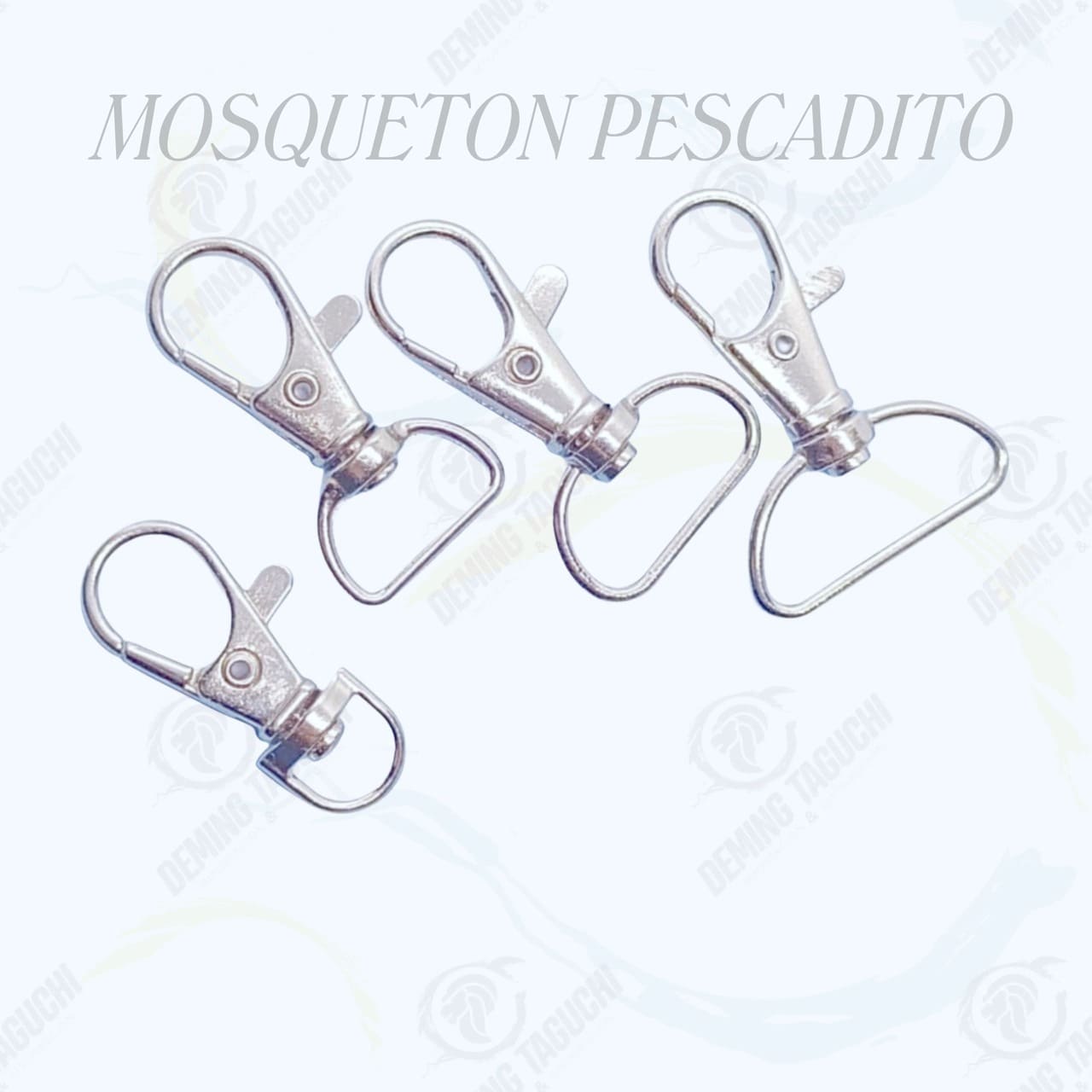 Mosquetón Pescadito Metal PLATEADO Grosor Intermedio – 1CM, 1.5CM, 2CM, 2.5CM | Lanyards, Llaveros y Bolsos Pequeños