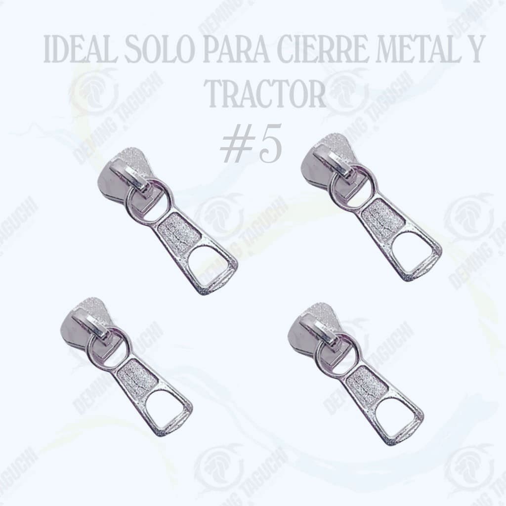 Deslizadores / Llaves Rey Metal o Tractor PLATEADO #5 Modelo Clasico | Confección de Mochilas, Morrales, Carteras, Bolsos, Estuches y Accesorios Textiles
