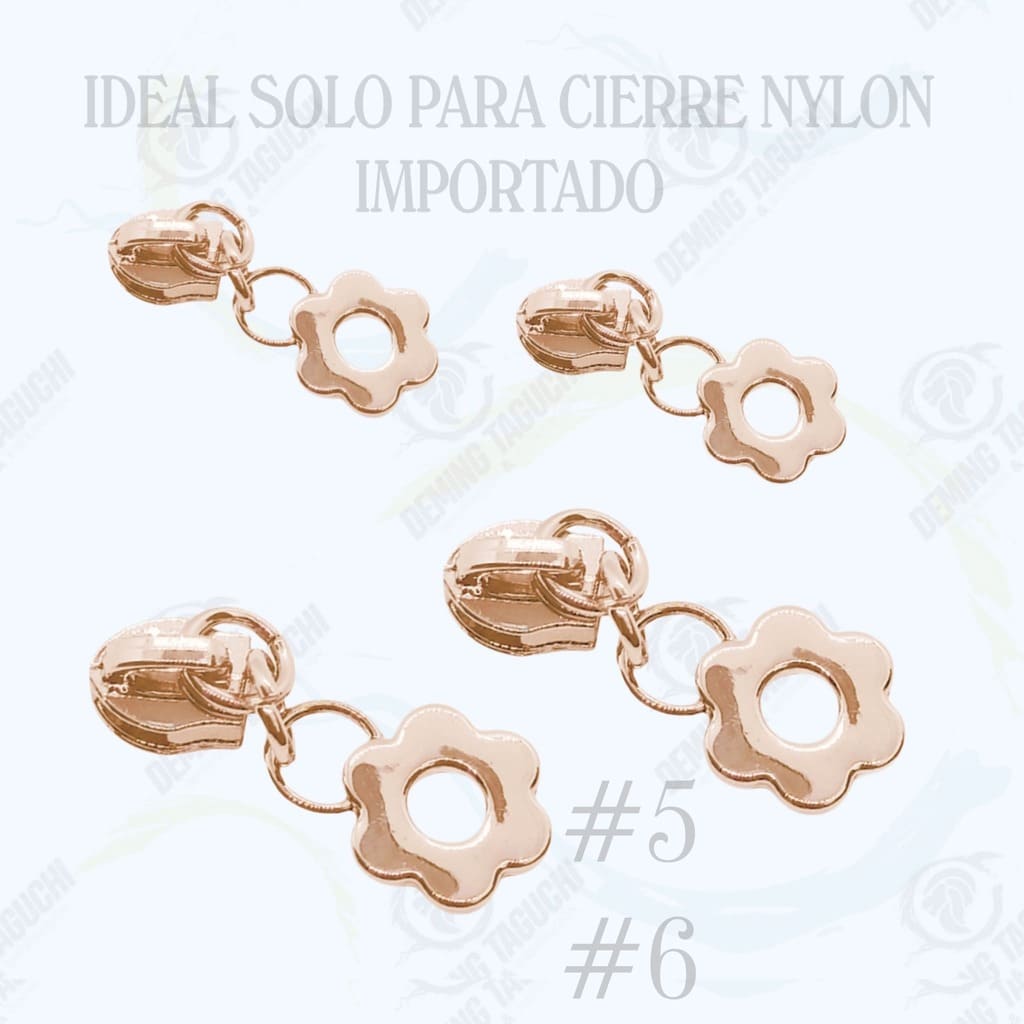 Deslizadores / Llaves Importado Nylon DORADO GOLFI #5 #6 Modelo Rosa | Confección de Mochilas, Morrales, Carteras, Bolsos, Estuches y Accesorios Textiles