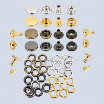 Broches a presión metálicos para prendas y accesorios, cierre práctico, seguro y resistente.