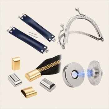 Máquinas multitroqueles, troqueles, sacabocados, broches e imanes metálicos para instalación y cierre en confección y marroquinería.