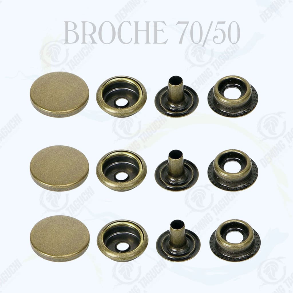 Broche 70/50 Metal BRONCE | Broche A Presión Para Confección, Casacas, Ropa, Mochilas, Bolsos, Carteras Y Accesorios Textiles