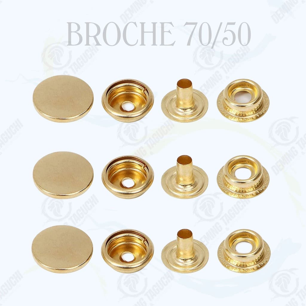 Broche 70/50 Metal DORADO | Broche A Presión Para Confección, Casacas, Ropa, Mochilas, Bolsos, Carteras Y Accesorios Textiles