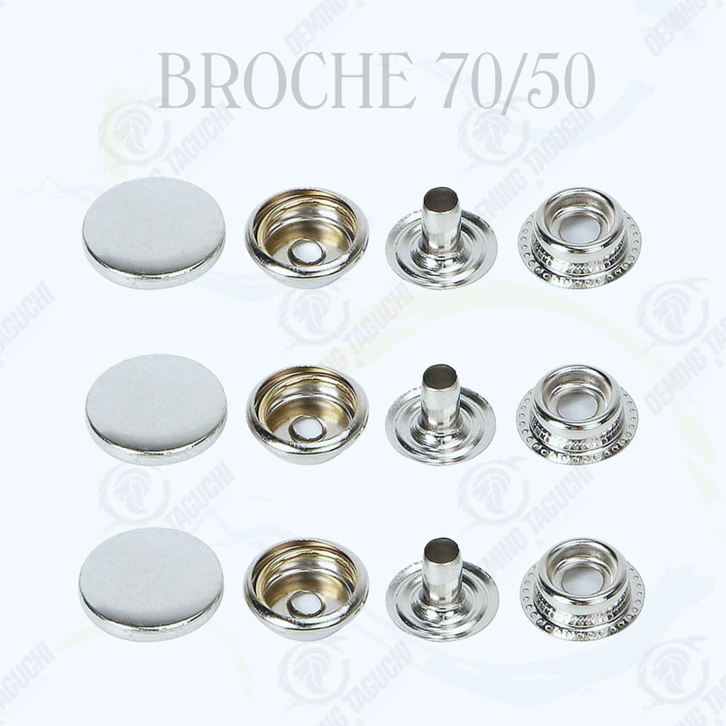 Broche 70/50 Metal PLATEADO | Broche A Presión Para Confección, Casacas, Ropa, Mochilas, Bolsos, Carteras Y Accesorios Textiles