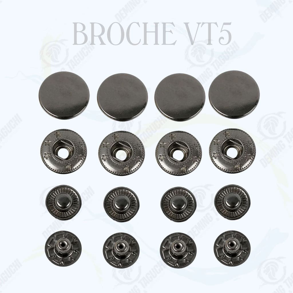 Broche VT5 Metal QUEMADO | Broche A Presión Para Confección, Casacas, Ropa, Mochilas, Bolsos, Carteras Y Accesorios Textiles