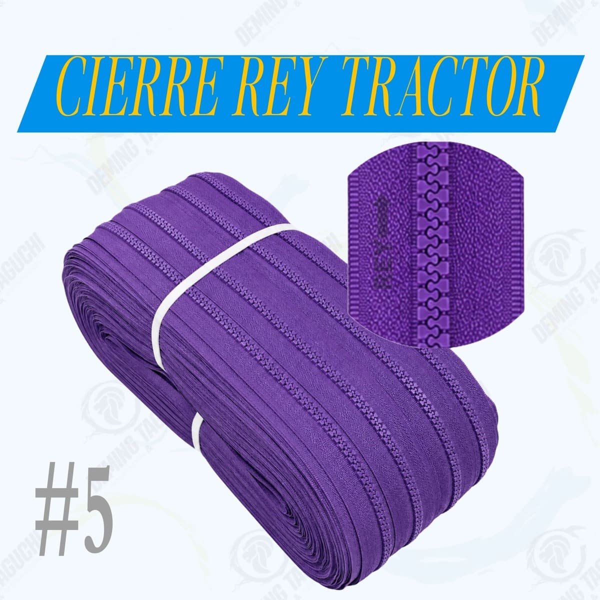 Cierre / Cremallera Tractor REY Nacional #5 MORADO | Ideal para Carteras, Bolsos, Mochilas, Morrales, Maletines, Cartucheras, Neceseres, Mamelucos y Accesorios de Confección
