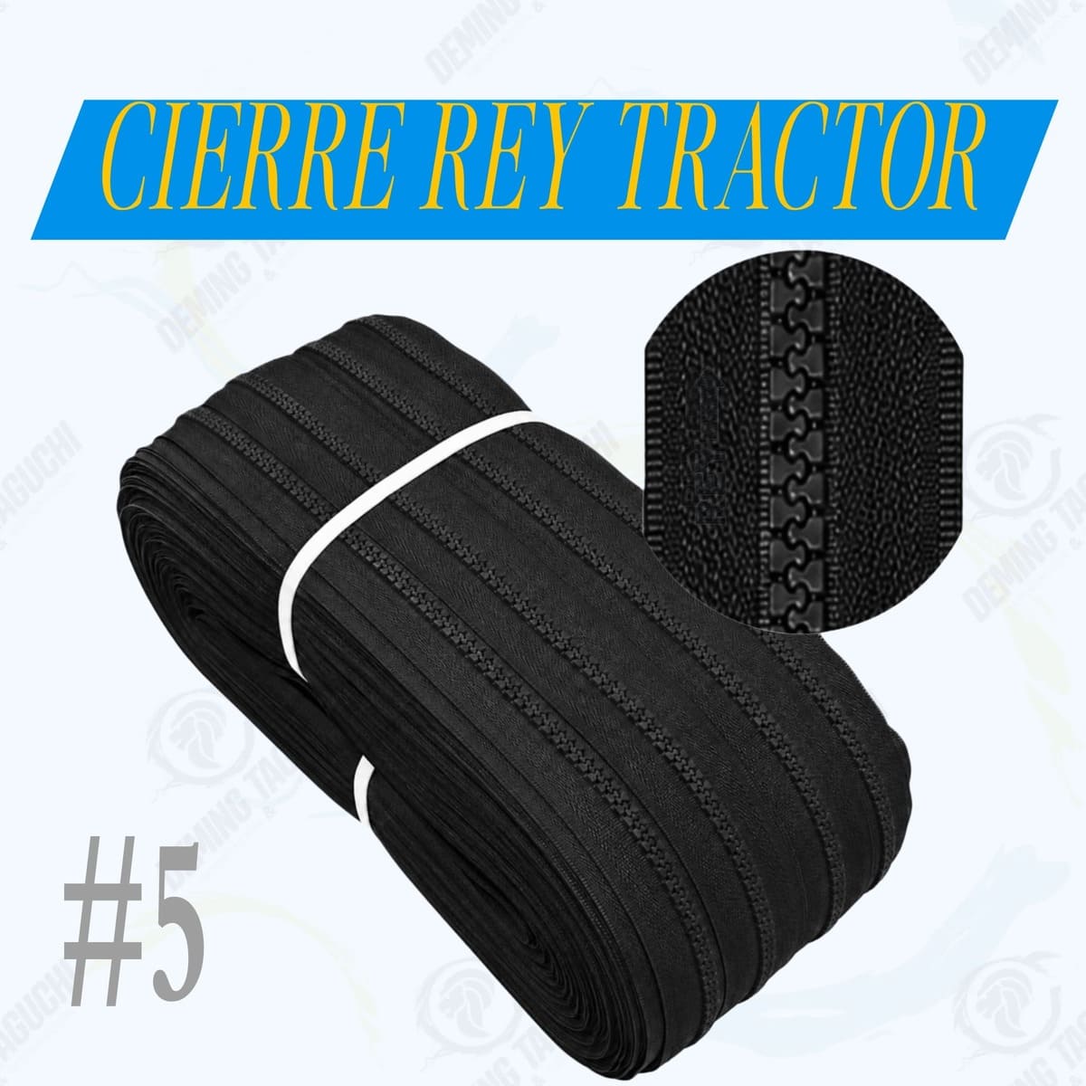 Cierre / Cremallera Tractor REY Nacional #5 NEGRO | Ideal para Carteras, Bolsos, Mochilas, Morrales, Maletines, Cartucheras, Neceseres, Mamelucos y Accesorios de Confección