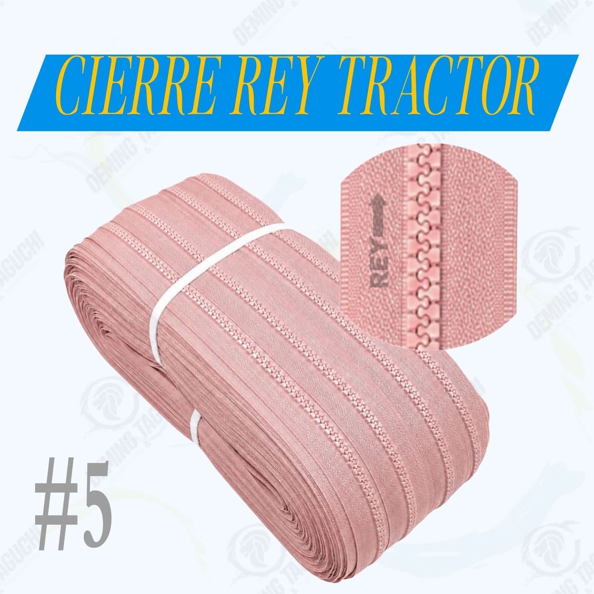 Cierre / Cremallera Tractor REY Nacional #5 PALO ROSA | Ideal para Carteras, Bolsos, Mochilas, Morrales, Maletines, Cartucheras, Neceseres, Mamelucos y Accesorios de Confección
