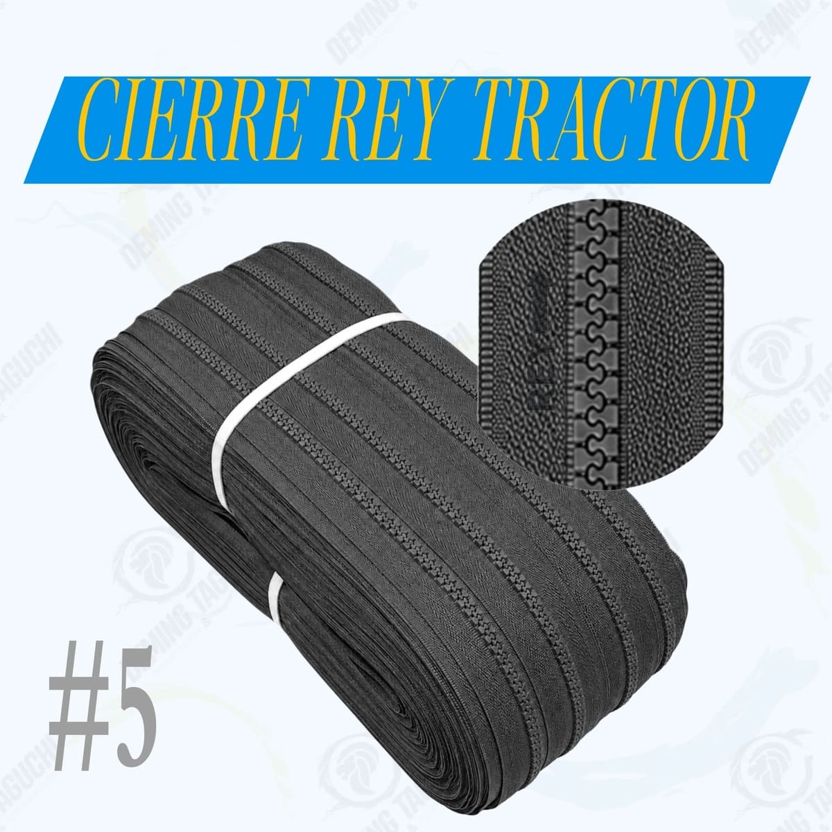 Cierre / Cremallera Tractor REY Nacional #5 PLOMO RATA | Ideal para Carteras, Bolsos, Mochilas, Morrales, Maletines, Cartucheras, Neceseres, Mamelucos y Accesorios de Confección