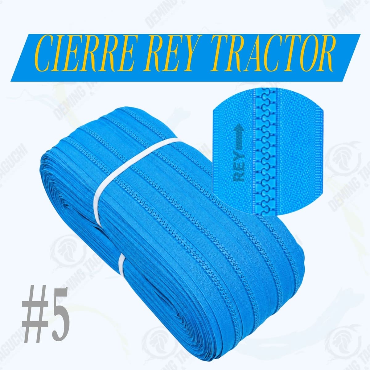 Cierre / Cremallera Tractor REY Nacional #5 TURQUESA | Ideal para Carteras, Bolsos, Mochilas, Morrales, Maletines, Cartucheras, Neceseres, Mamelucos y Accesorios de Confección