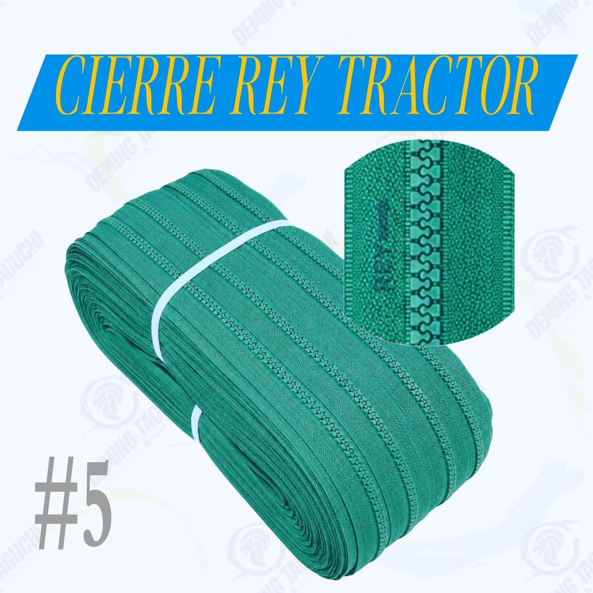 Cierre / Cremallera Tractor REY Nacional #5 VERDE MANZANA | Ideal para Carteras, Bolsos, Mochilas, Morrales, Maletines, Cartucheras, Neceseres, Mamelucos y Accesorios de Confección