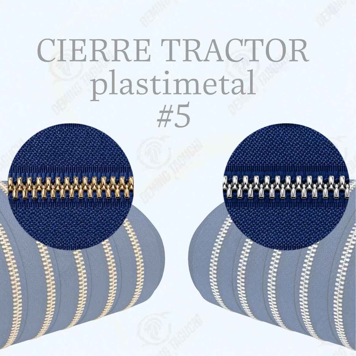 Cierre / cremallera Plastimetal Importado AZUL MARINO #5 – Dientes Dorados y Plateados | Ideal para Mochilas, Carteras y Confección