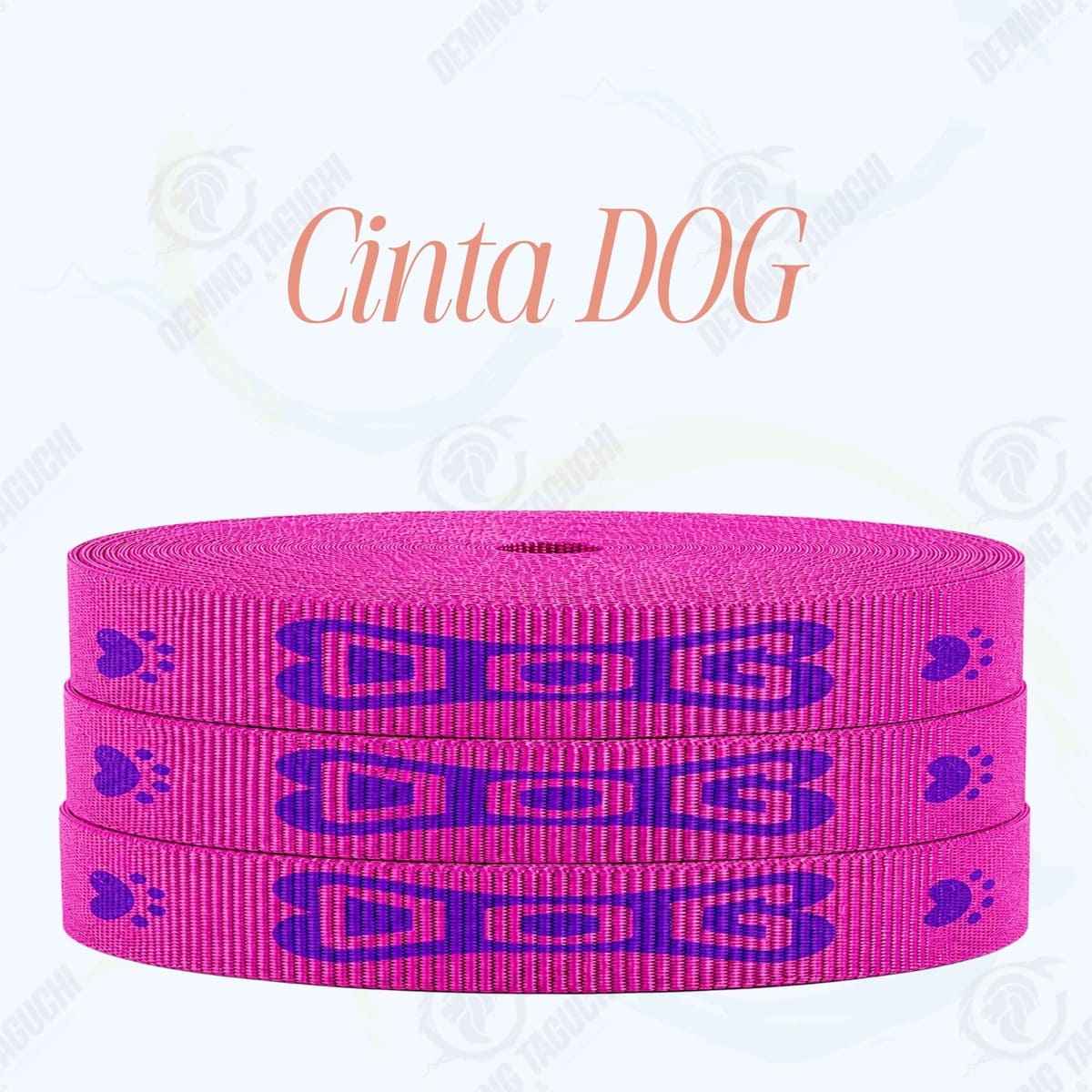 Cinta DOG FUCSIA con morado _ 1.5 cm, 2 cm y 2.5 cm | Ideal para Correas de Mascotas, Pecheras, Arneses, Collares, Accesorios para Perros y mascotas