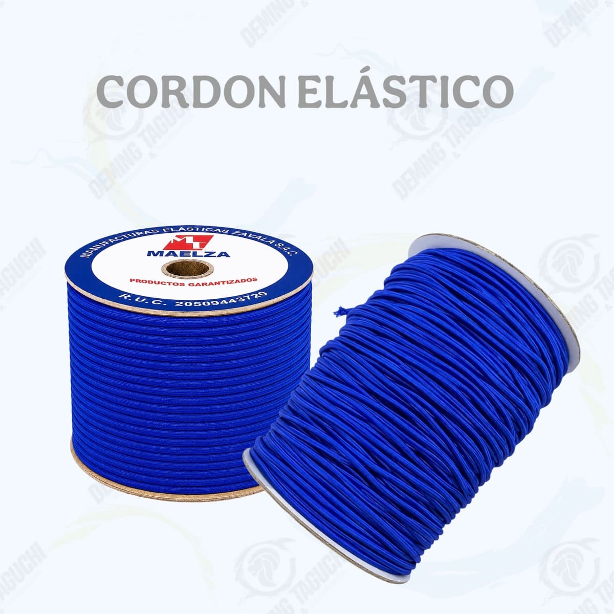 Cordón Elástico Redondo AZULINO 2 mm y 3 mm | Elástico para Pilis, Moñeras, Ropa, Confección, Mochilas, Bolsos, Calzado, Manualidades y Accesorios