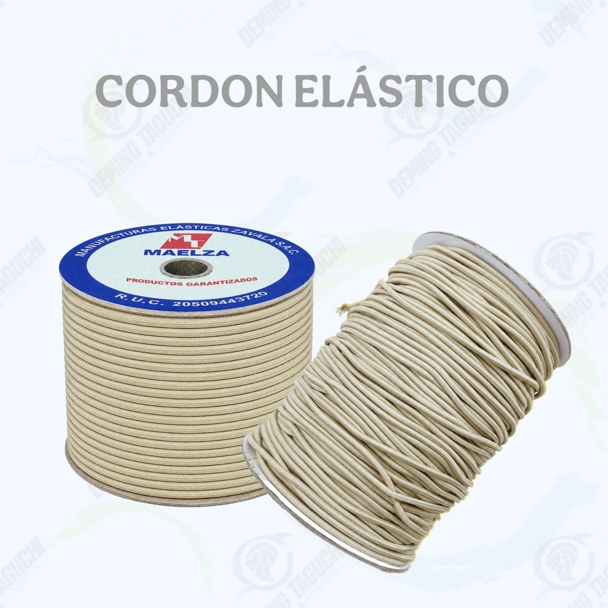 Cordón Elástico Redondo BEIGE 2 mm y 3 mm | Elástico para Pilis, Moñeras, Ropa, Confección, Mochilas, Bolsos, Calzado, Manualidades y Accesorios