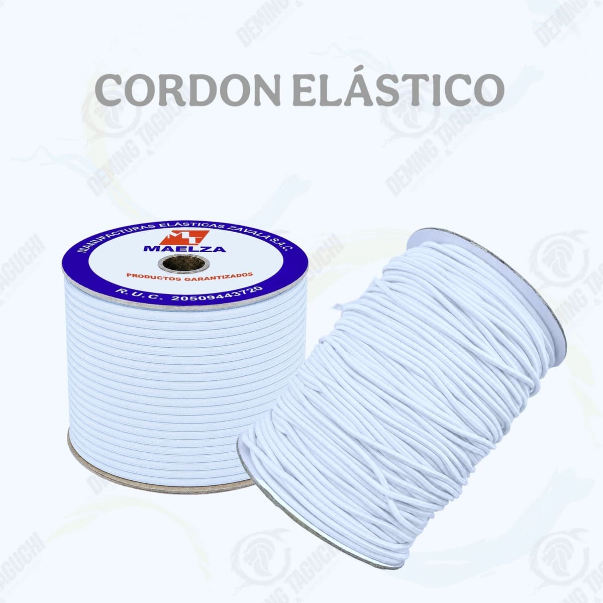 Cordón Elástico Redondo BLANCO 2 mm y 3 mm | Elástico para Pilis, Moñeras, Ropa, Confección, Mochilas, Bolsos, Calzado, Manualidades y Accesorios
