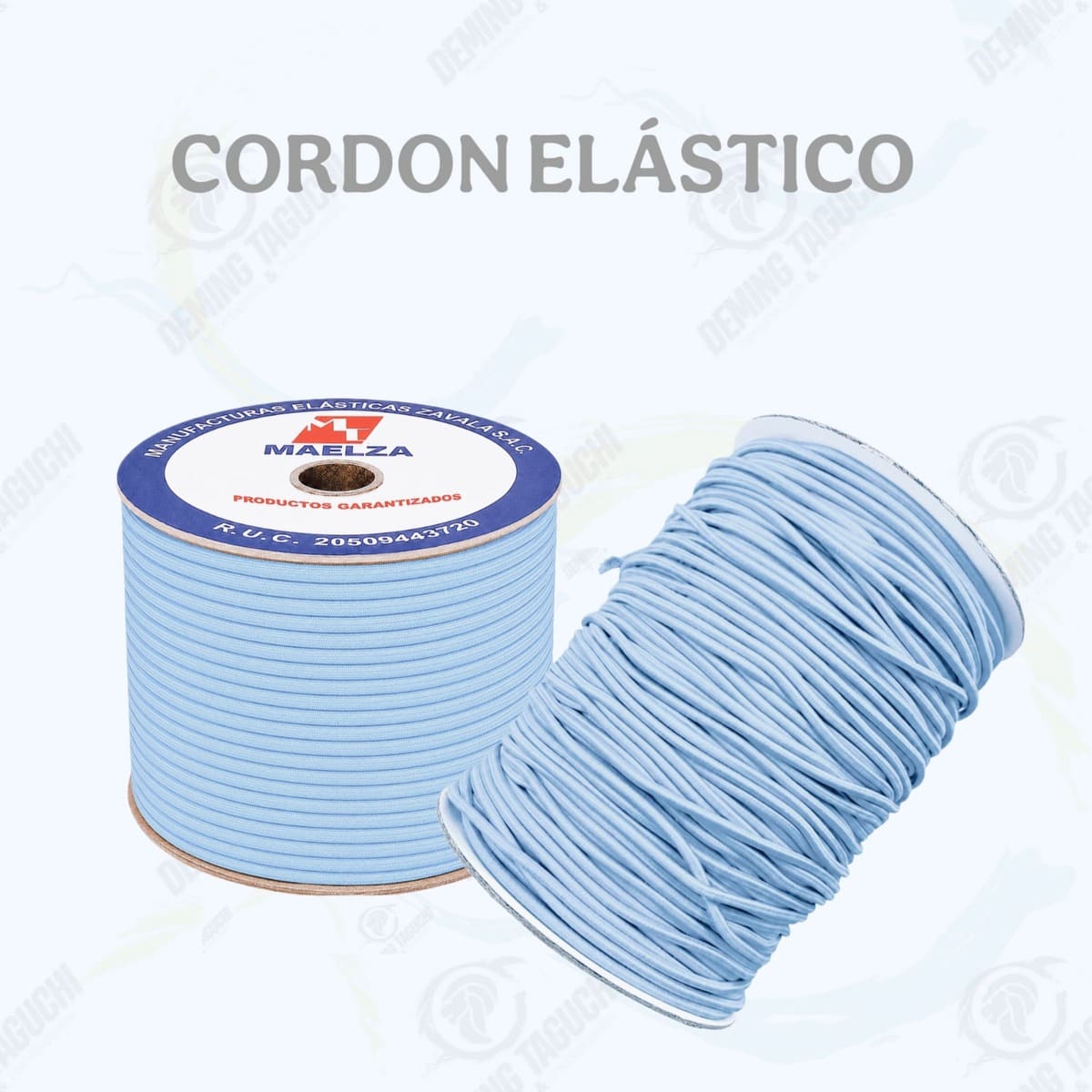 Cordón Elástico Redondo CELESTE 2 mm y 3 mm | Elástico para Pilis, Moñeras, Ropa, Confección, Mochilas, Bolsos, Calzado, Manualidades y Accesorios