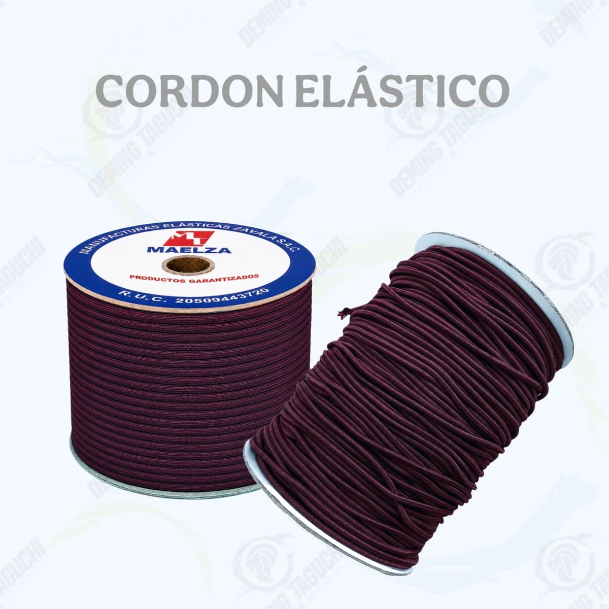Cordón Elástico Redondo GUINDA 2 mm y 3 mm | Elástico para Pilis, Moñeras, Ropa, Confección, Mochilas, Bolsos, Calzado, Manualidades y Accesorios