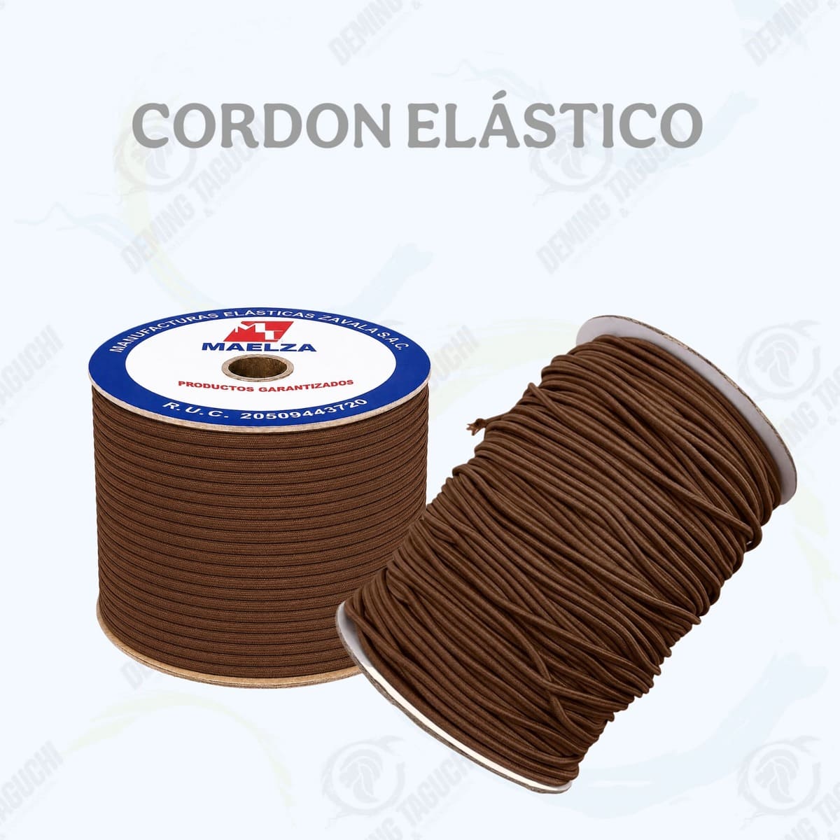 Cordón Elástico Redondo OCRE 2 mm y 3 mm | Elástico para Pilis, Moñeras, Ropa, Confección, Mochilas, Bolsos, Calzado, Manualidades y Accesorios