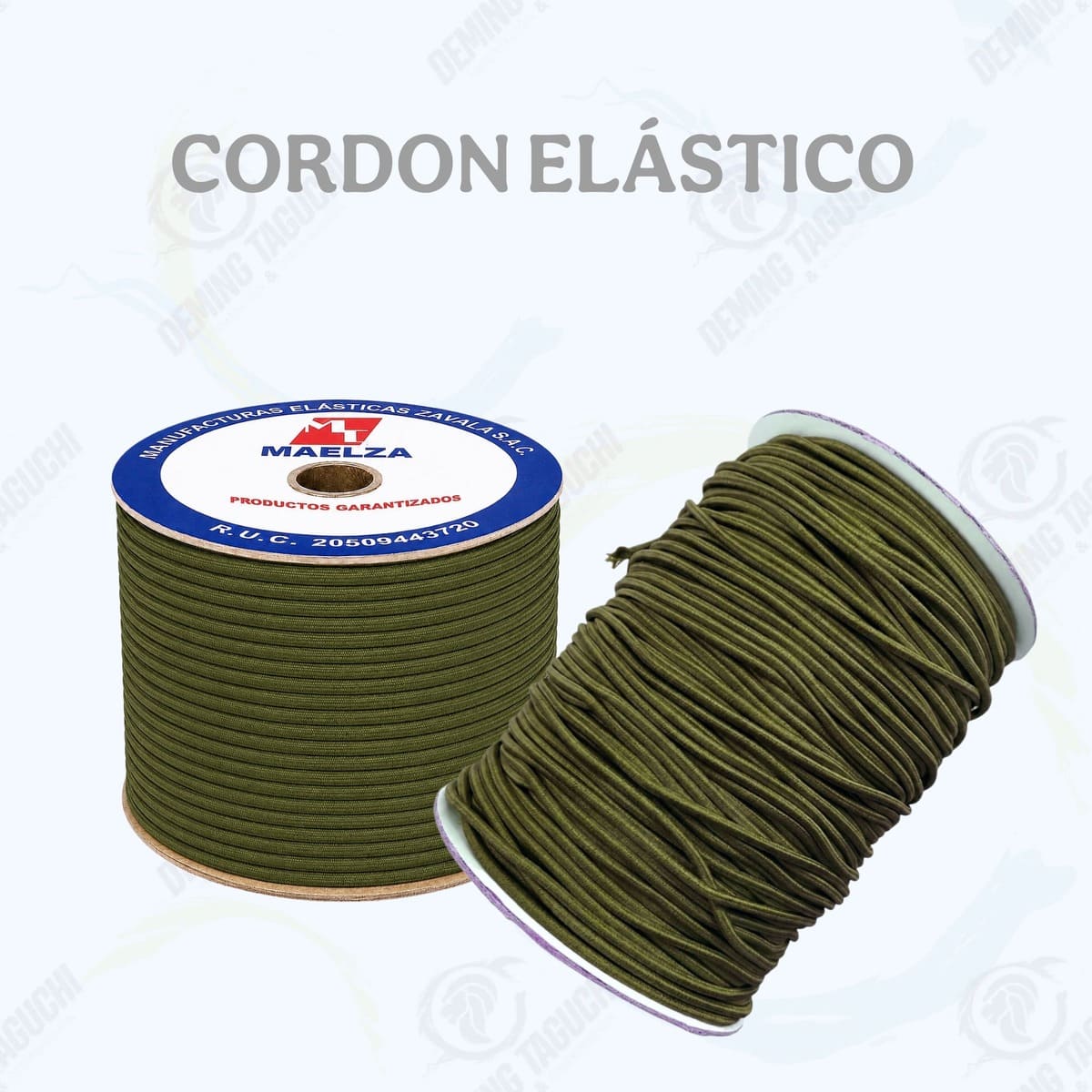 Cordón Elástico Redondo VERDE MILITAR 2 mm y 3 mm | Elástico para Pilis, Moñeras, Ropa, Confección, Mochilas, Bolsos, Calzado, Manualidades y Accesorios