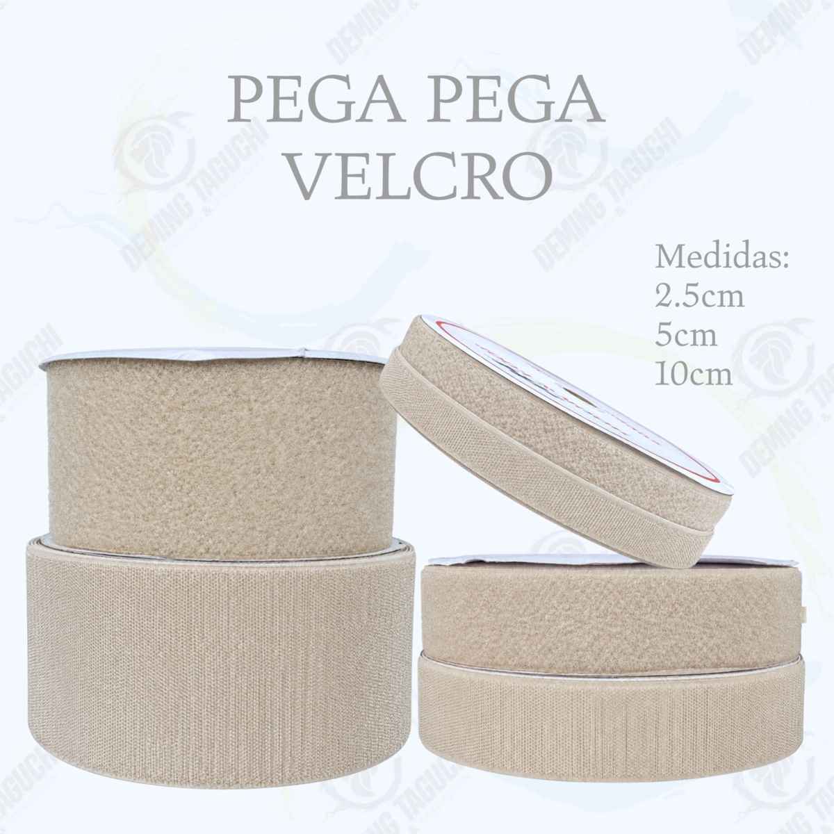 Pega Pega Chino B BEIGE OSCURO 2.5cm, 5cm, 10cm – Velcro Para Confección Textil, Mochilas, Calzado y Carpas de Motos | Rollos y Cajas