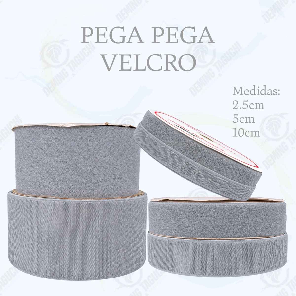 Pega Pega Chino B PLOMO PLATA 2.5cm, 5cm, 10cm – Velcro Para Confección Textil, Mochilas, Calzado y Carpas de Motos | Rollos y Cajas