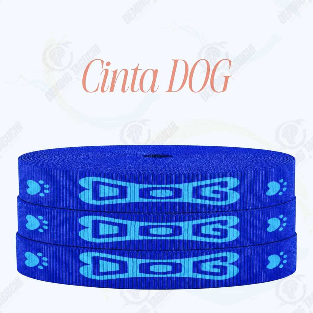 Cinta DOG AZULINO con turquesa _ 1.5 cm, 2 cm y 2.5 cm | Ideal para Correas de Mascotas, Pecheras, Arneses, Collares, Accesorios para Perros y mascotas