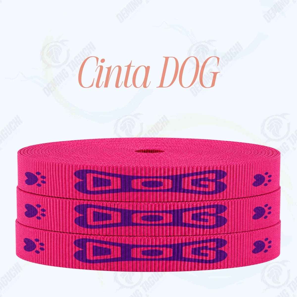 Cinta DOG CORAL con morado _ 1.5 cm, 2 cm y 2.5 cm | Ideal para Correas de Mascotas, Pecheras, Arneses, Collares, Accesorios para Perros y mascotas