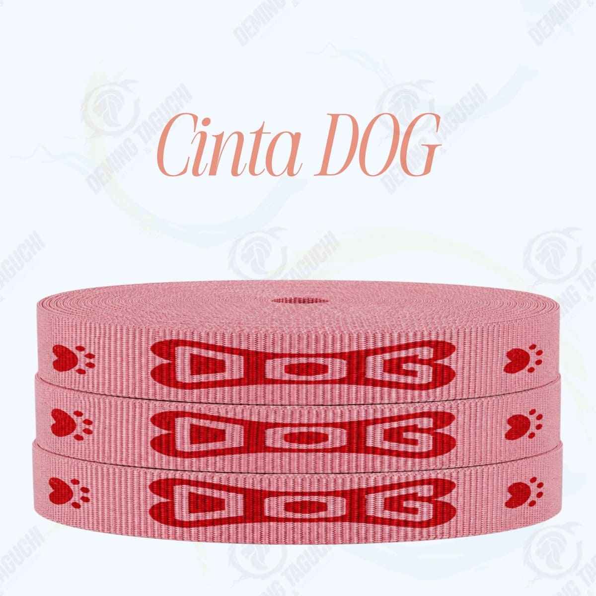 Cinta DOG MELÓN con rojo _ 1.5 cm, 2 cm y 2.5 cm | Ideal para Correas de Mascotas, Pecheras, Arneses, Collares, Accesorios para Perros y mascotas